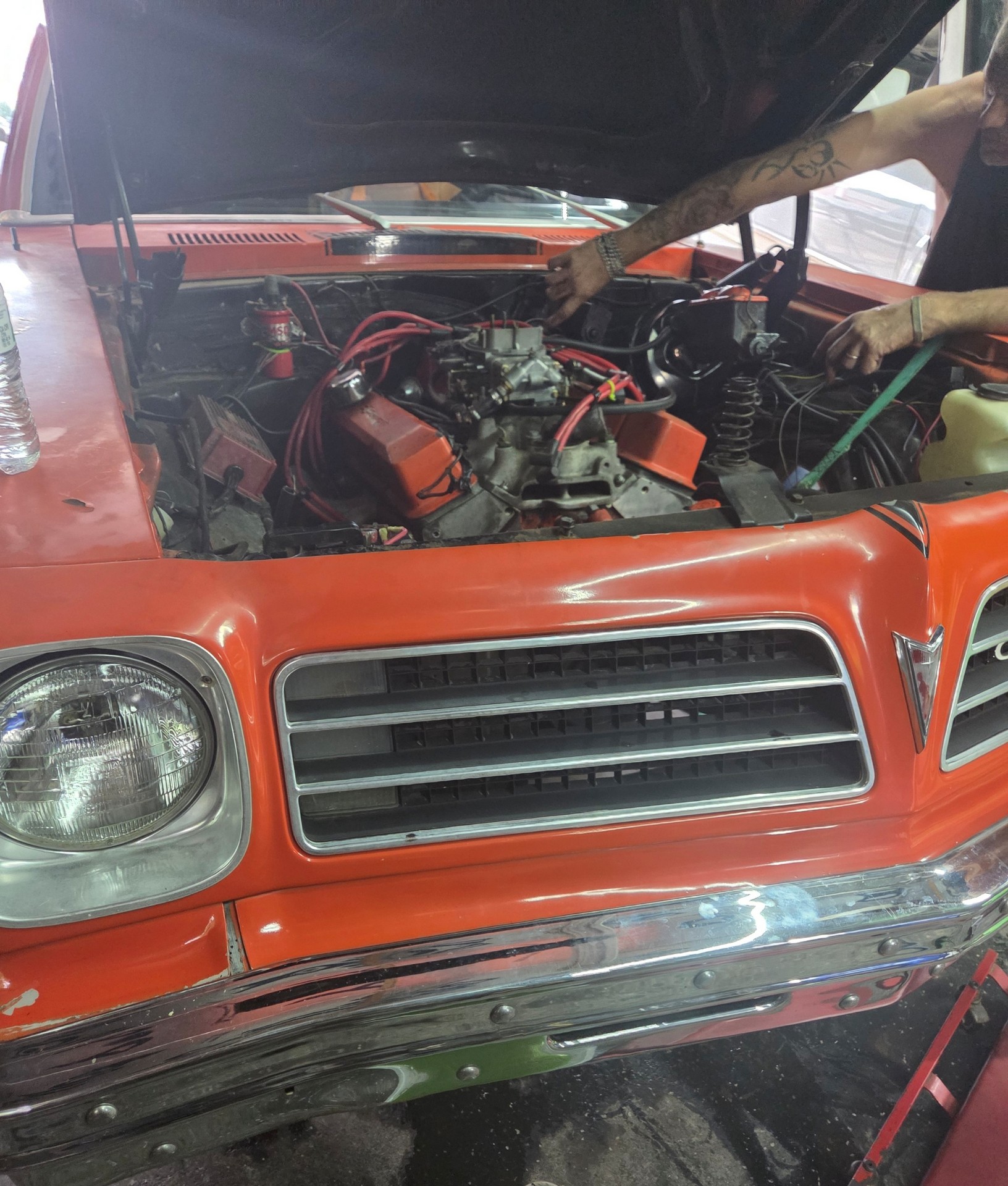 Engine swap on a classic car